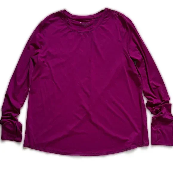 TWO Athleta Sunlover Tulip Back Tops NEW Deep Magenta and Navy Blue - Picture 2 of 16